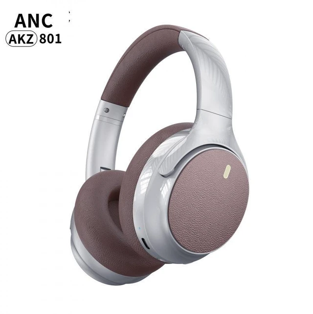 Alt view image 11 of 14 - AKZ 801 / 802 / 806 Wireless Bluetooth Headphones Over-Ear ANC Headset, Foldable Design, Long Playtime, Noise Cancelling black AKZ802