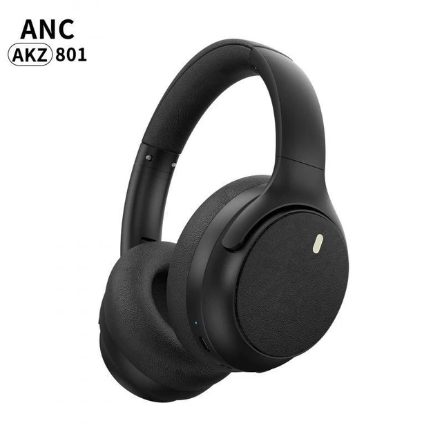 Alt view image 10 of 14 - AKZ 801 / 802 / 806 Wireless Bluetooth Headphones Over-Ear ANC Headset, Foldable Design, Long Playtime, Noise Cancelling black AKZ802
