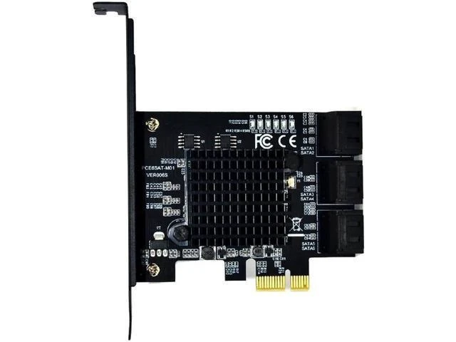 Alt view image 8 of 14 - Marvell 88SE9215 Chip PCI Express SATA 3 PCIE SATA PCI-E PCI E SATA Card/Expansion/Controller/HUB/Multiplier Port SATA 3.0 SATA3