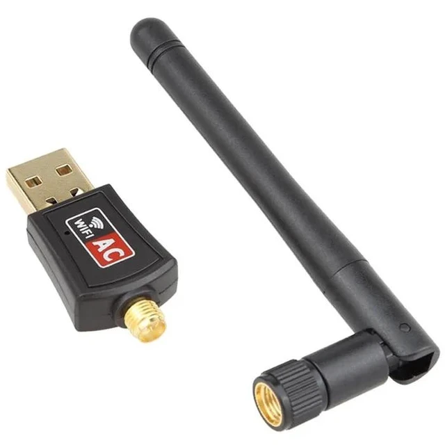 Alt view image 6 of 10 - 802.11B/G/N/AC Dual Band 600Mbps RTL8811CU Wireless USB WiFi Adapter dongle with 2.4G&5.8G External Wifi Antenna for Android