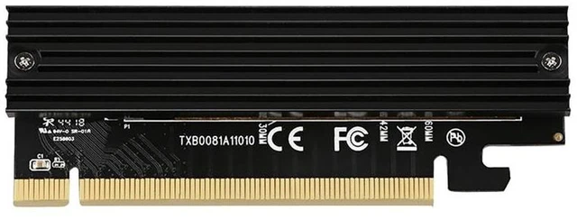 Alt view image 10 of 12 - M.2 Adapter Card M.2 to PCIE 3.0 NVME Computer High-Speed Expansion Card PCI-E X16 SSD Adapter Card with Heat Sink