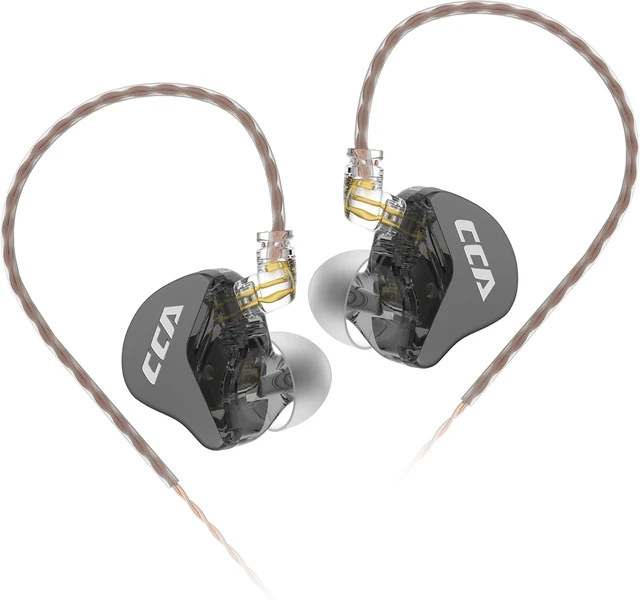 Alt view image 8 of 14 - CCA CRA in Ear Monitor, Ultra-Thin Diaphragm Dynamic Driver IEM Earphones, Clear Sound & Deep Bass in Ear Headphones, Wired Gaming Earbuds with 2 Pin Detachable Cable for Singer Musicians Drummers