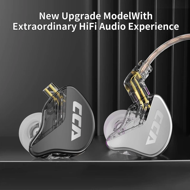 Alt view image 9 of 14 - CCA CRA in Ear Monitor, Ultra-Thin Diaphragm Dynamic Driver IEM Earphones, Clear Sound & Deep Bass in Ear Headphones, Wired Gaming Earbuds with 2 Pin Detachable Cable for Singer Musicians Drummers