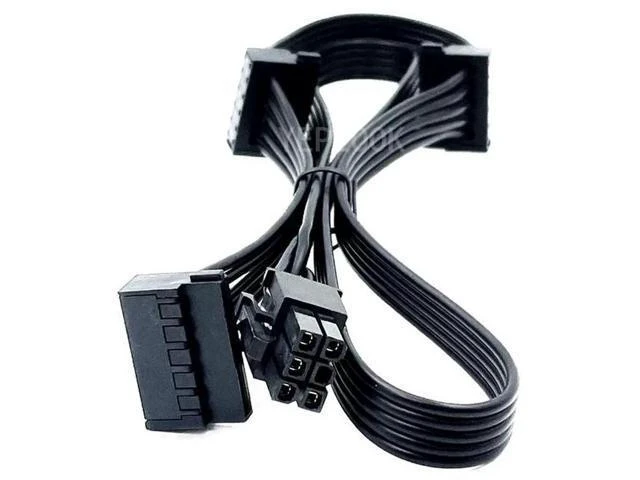 Alt view image 12 of 12 - ForCorsair HX Power, 6Pin to 3x SATA Angled, HDD SSD Power Cable for HX1050 HX850 HX750 HX650 Modular Powers, 18AWG 50+15+15 CM