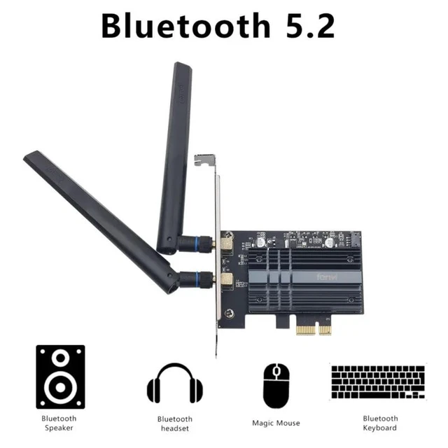 Alt view image 8 of 10 - 3000Mbps PCI-e Wireless Adapter Intel AX210 wifi 6E Wlan Card Bluetooth 5.2 Dual Band 2.4GHz/5GHz MU-MIMO AX200NGW 802.11ax