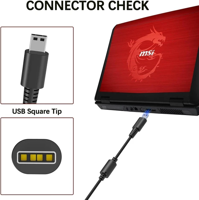 Alt view image 9 of 14 - 330W USB Tip AC Charger for MSI Raider GE68HX GE78 GE76 GE67 GE66 WE76 GE67HX Vector GP76 GP66 GP66HX Leopard Titan GT77 Laptop Power Supply Adapter Cord
