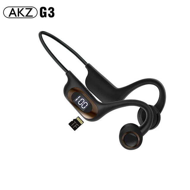 Alt view image 8 of 14 - AKZ-G3 Wireless Open-Ear Headphones Air Conduction Tech, Bluetooth, for Running, Sports, Outdoor black