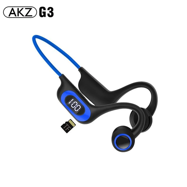Alt view image 9 of 14 - AKZ-G3 Wireless Open-Ear Headphones Air Conduction Tech, Bluetooth, for Running, Sports, Outdoor black