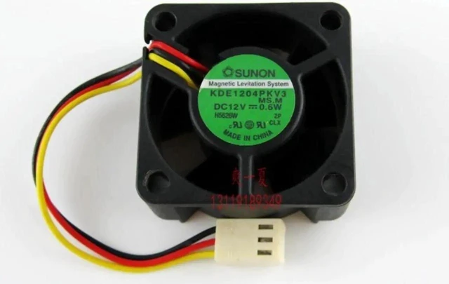 Alt view image 9 of 11 - 40*20MM KDE1204PKV3 12V 0.6W 3 wires 3 pins 4CM case fan for switch ,1U server