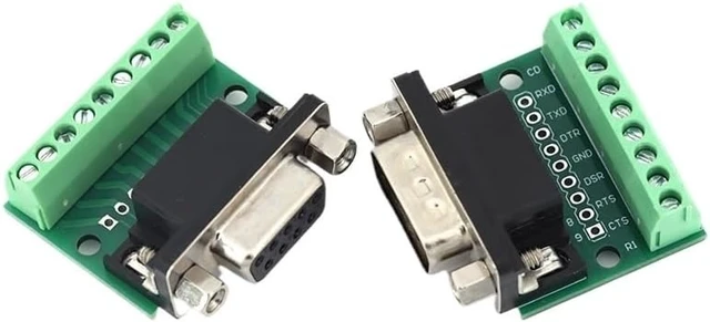 Alt view image 10 of 14 - DB9 Male Female Adapter Signals Terminal Module RS232 RS485 Serial To Terminal 9-Pin 9-Hole Connector(Female,10pcs)