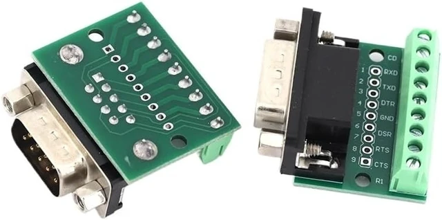 Alt view image 11 of 14 - DB9 Male Female Adapter Signals Terminal Module RS232 RS485 Serial To Terminal 9-Pin 9-Hole Connector(Female,10pcs)