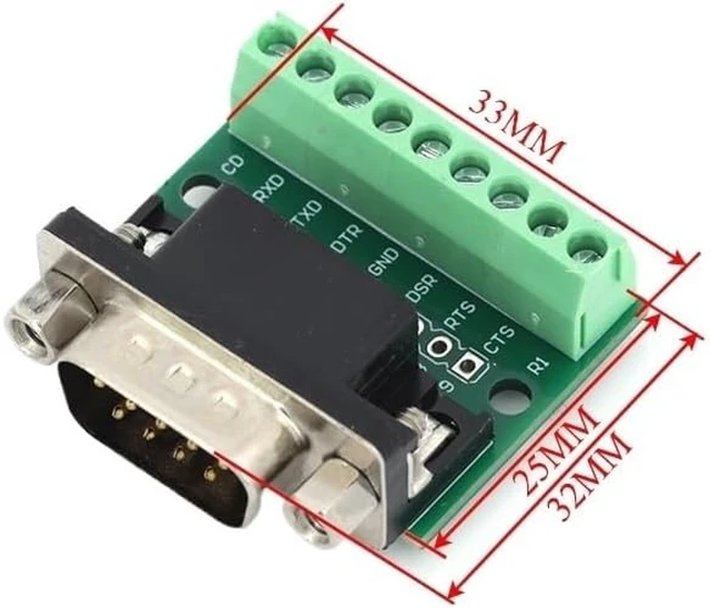Alt view image 14 of 14 - DB9 Male Female Adapter Signals Terminal Module RS232 RS485 Serial To Terminal 9-Pin 9-Hole Connector(Female,10pcs)