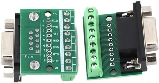 Alt view image 12 of 14 - DB9 Male Female Adapter Signals Terminal Module RS232 RS485 Serial To Terminal 9-Pin 9-Hole Connector(Female,10pcs)