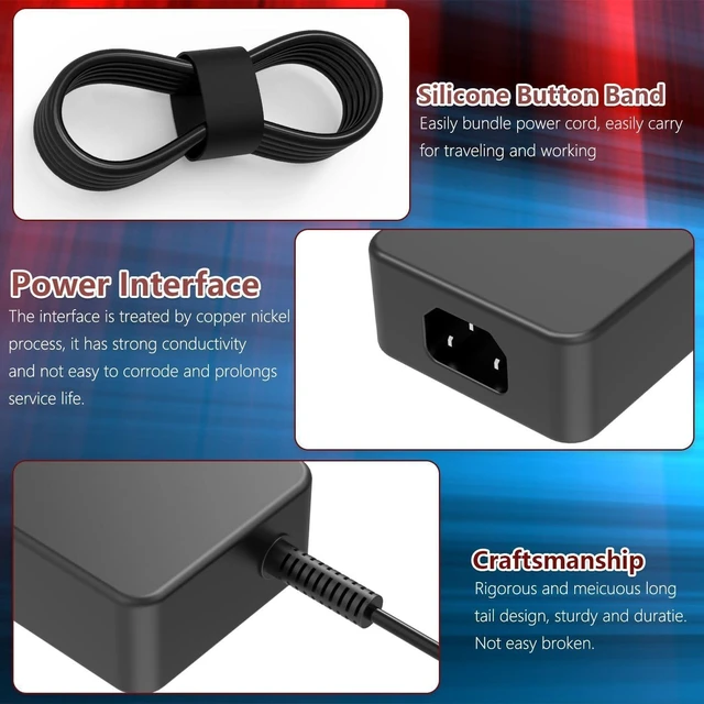 Alt view image 12 of 14 - 330W USB Tip AC Charger for MSI Raider GE68HX GE78 GE76 GE67 GE66 WE76 GE67HX Vector GP76 GP66 GP66HX Leopard Titan GT77 Laptop Power Supply Adapter Cord