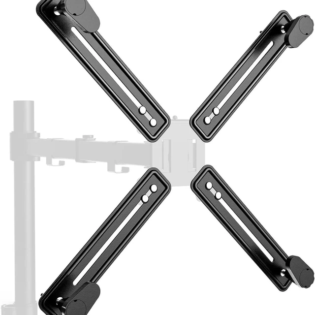 Alt view image 7 of 12 - Adapter for Monitors Without VESA Holes 22-27 Inch, No-Drill Clamp Mount, Universal Bracket Kit