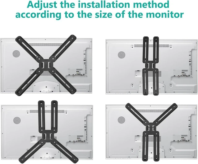 Alt view image 9 of 12 - Adapter for Monitors Without VESA Holes 22-27 Inch, No-Drill Clamp Mount, Universal Bracket Kit