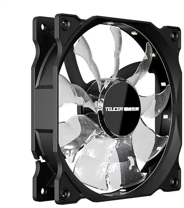 Alt view image 12 of 12 - 12cm Silent Case Fan 12V, Large 4-Pin (Molex), RGB Glow, for Desktop Computer Chassis