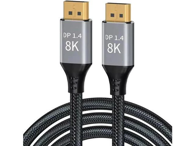 Alt view image 8 of 14 - DisplayPort Cable 1.4, 16.5FT DP Cable, Ultra HD 8K@60Hz 4K@144Hz, High Speed 32.4Gbps HDCP 3D Slim and Flexible DP to DP Cable for HDTVs, Displays, Monitors, Graphics, PC 16.5 ft.