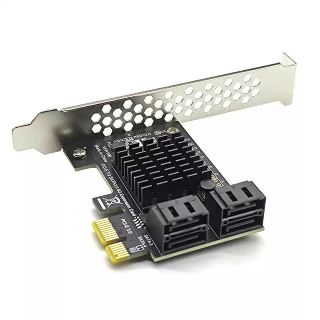 Alt view image 11 of 12 - PCIe 3.0 to 4/8 Port SATA 3.0 Adapter 6Gbps, ASM1064 Controller, for SSD Hard Drive
