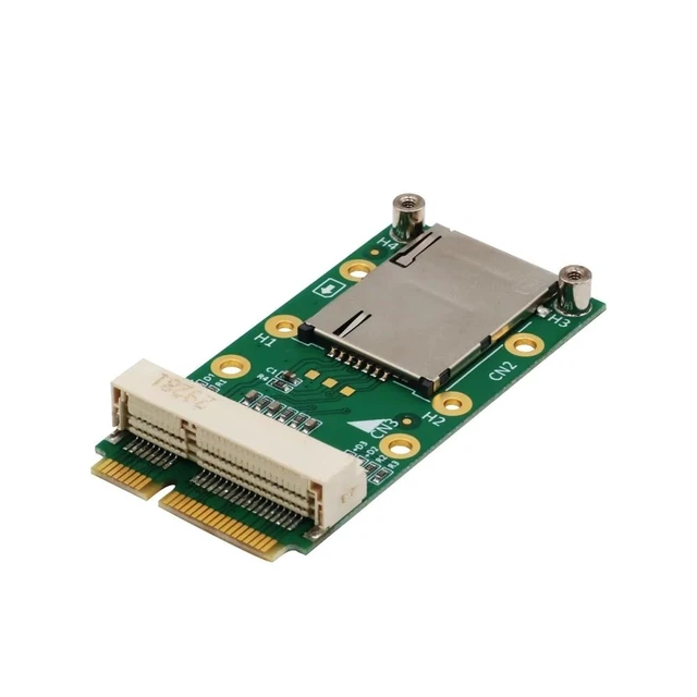 Alt view image 13 of 13 - Mini PCI Express Adapter For 3G 4G Module with USIM Slot MINI PCI E to Mini PCI-E Riser Card Support 3G/4G WWAN LTE GPS Card