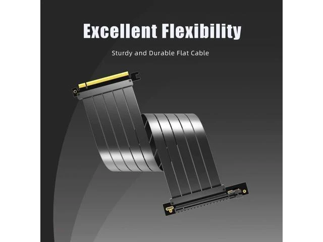 Alt view image 13 of 14 - 100mm PCIe 4.0 X16 Riser Cable for PCIe 4.0/3.0 GPUs, Such as GeForce RTX 40/30 Series and AMD Radeon RX7000/RX6000 Series, etc
