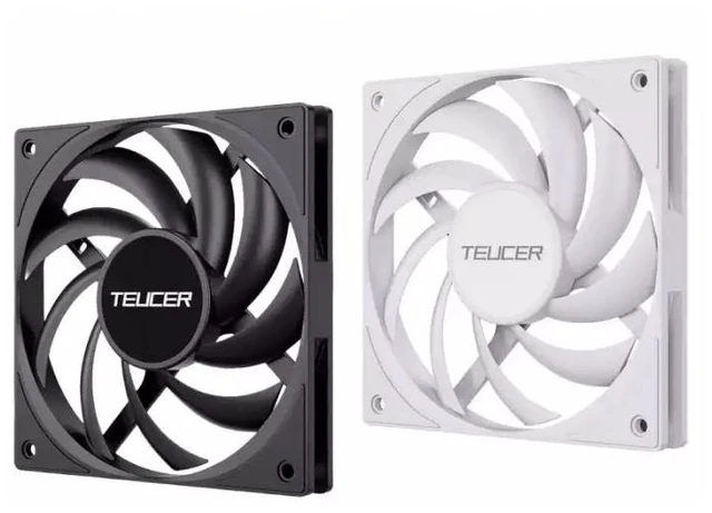 Alt view image 12 of 12 - 12015 Ultra-Thin 15mm PC Fan White, High Airflow, 12cm Cooling Fan for Desktop CPU/Case