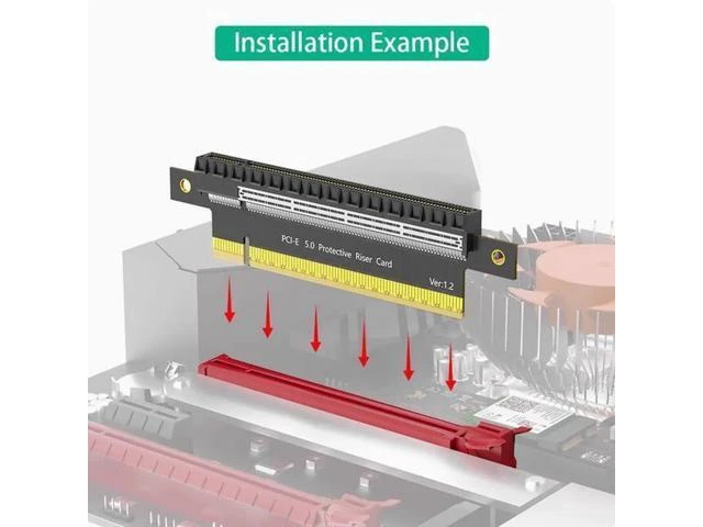 Alt view image 7 of 10 - PCI-E5.0 conversion card PCIE 180 degree conversion card Graphics card Increase card Test card 64GB/s