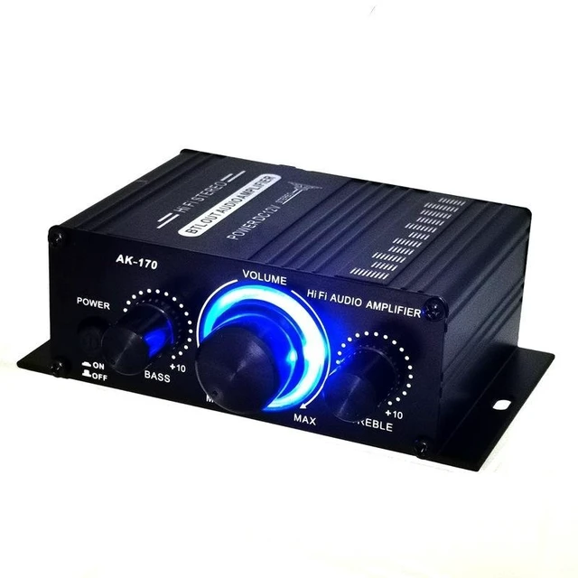 Alt view image 11 of 12 - AK-170 12V Mini Digital Amplifier Compact Stereo Amp, Hi-Fi Sound, for Car & Home Audio