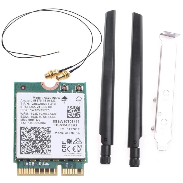 Alt view image 13 of 13 - WiFi Key E M.2 CNVio2 Desktop Adapter BT 5.0 Wireless 802.11ax 2.4G/5G/ Support MU-MIMO AX201NGW Gigabit Network Card Dropship