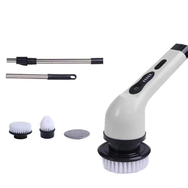 Alt view image 8 of 14 - Electric Spin Scrubber, Cordless Power Cleaning Brush for Kitchen Bathroom Floor Tile, Multi-Function Handheld Cleaner Tool white 3-in-1