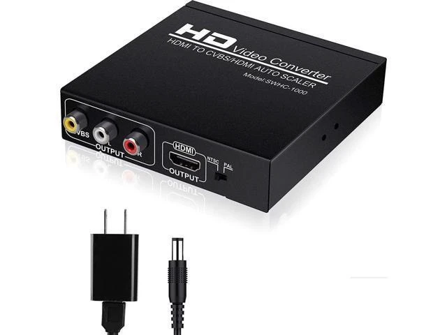Alt view image 8 of 14 - HDMI to RCA and HDMI Converter,HDMI to AV 3RCA and HDMI Adapter Support 1080P, PAL, NTSC for HD TV and Older TV