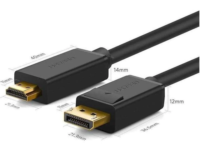 Alt view image 9 of 14 - UGREEN 4K UHD DP to HDMI Cable Male to Male Displayport to HDMI Video Cable DisplayPort to HDTV Monitor Cable Support Audio for HP ,HTC VIVE Virtual Reality System and DP Enabled Devices 15FT
