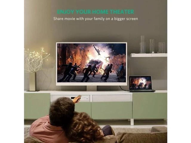 Alt view image 12 of 14 - UGREEN 4K UHD DP to HDMI Cable Male to Male Displayport to HDMI Video Cable DisplayPort to HDTV Monitor Cable Support Audio for HP ,HTC VIVE Virtual Reality System and DP Enabled Devices 15FT