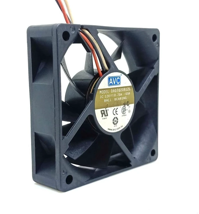 Alt view image 7 of 9 - 70mm pc cooling fan 7020 fan DA07020B12U 12V dual ball high volume CPU case fan 7CM