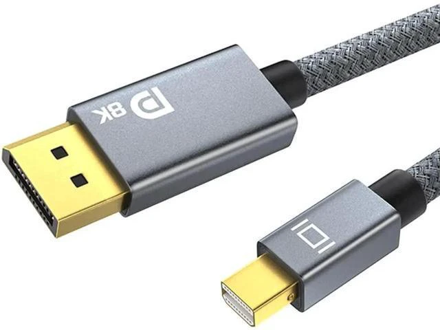 Alt view image 8 of 14 - 8K Mini DisplayPort to Displayport 1.4 Cable 6.6Ft Thunderbolt to DP Cable 8K@60Hz 4K@144Hz Thunderbolt 2(Video Output) Compatible with MacBook iMac Mac Mini to DP Monitor