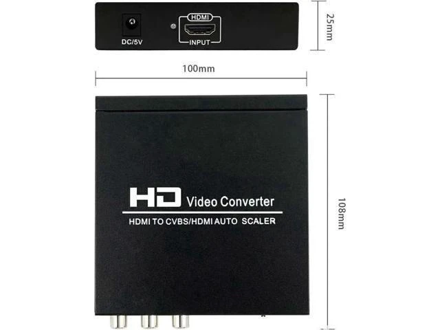 Alt view image 13 of 14 - HDMI to RCA and HDMI Converter,HDMI to AV 3RCA and HDMI Adapter Support 1080P, PAL, NTSC for HD TV and Older TV