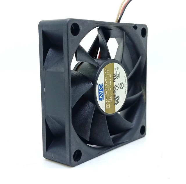 Alt view image 9 of 9 - 70mm pc cooling fan 7020 fan DA07020B12U 12V dual ball high volume CPU case fan 7CM