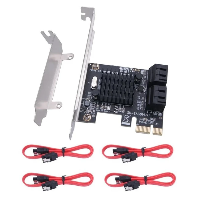 Alt view image 6 of 10 - 4 Port SATA III Expansion Card 6Gbps PCIe 1X to SATA 3.0 Adapter Converter Card Support IPFS Hard Disk Devices Card