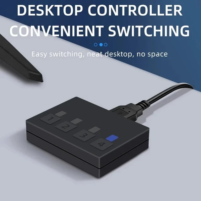 Alt view image 11 of 12 - 4K HDMI KVM Switch 4 in 1 out 4K 60Hz HDMI USB KVM Switcher 4x1 for 4 PC Share Monitor Mouse Keyboard with Desktop Controller