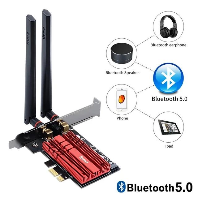 Alt view image 8 of 10 - Dual Band 2.4Gbps WiFi 6 AX200 Gigabit Network Card Pcie Wifi Bluetooth 5.0 Wireless Adapter For Pc Desktop Windows 10
