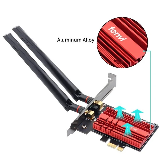 Alt view image 10 of 10 - Dual Band 2.4Gbps WiFi 6 AX200 Gigabit Network Card Pcie Wifi Bluetooth 5.0 Wireless Adapter For Pc Desktop Windows 10