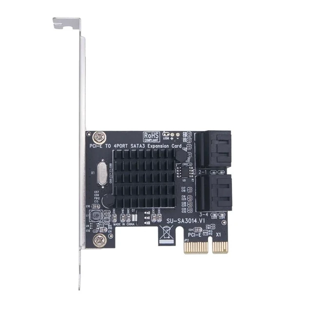 Alt view image 9 of 10 - 4 Port SATA III Expansion Card 6Gbps PCIe 1X to SATA 3.0 Adapter Converter Card Support IPFS Hard Disk Devices Card