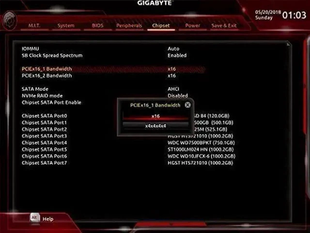 Alt view image 14 of 14 - PCIe 4.0 16x to 4X M.2 NVME SSD Adapter Card PCIe 4.0 GEN4 Full Speed Bifurcation Four-Bay Board Expansion Card 1 to 4 M.2 NVMe SSD Adapter Support 2242 2260 2280 22110 (No Heatsink)