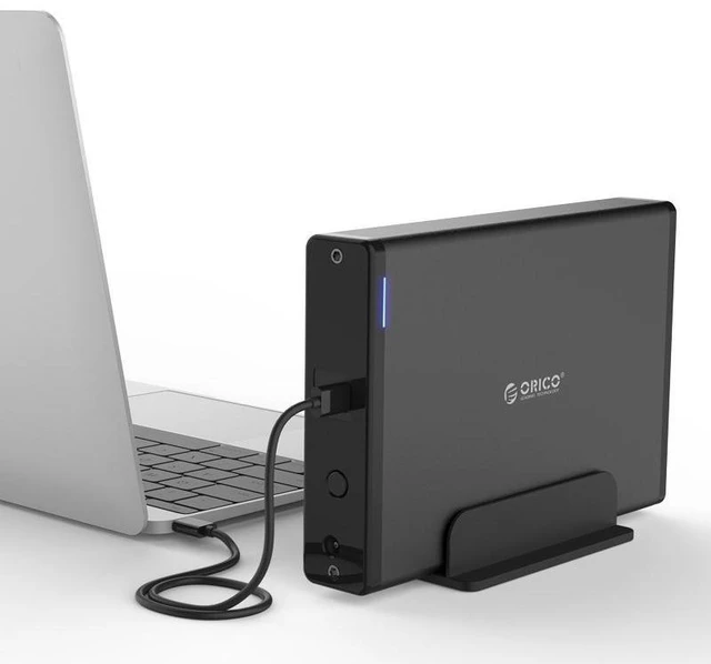 Alt view image 11 of 12 - 7688C3 Vertical Type-C 3.5inch SATA HDD Case External Hard Drive Enclosure