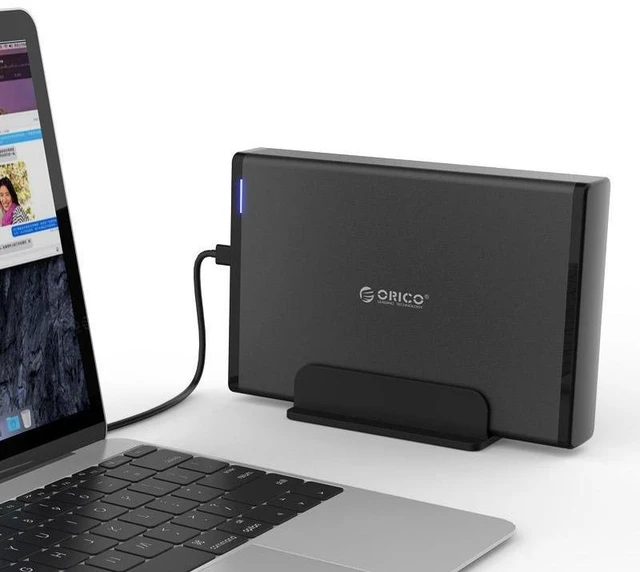 Alt view image 12 of 12 - 7688C3 Vertical Type-C 3.5inch SATA HDD Case External Hard Drive Enclosure