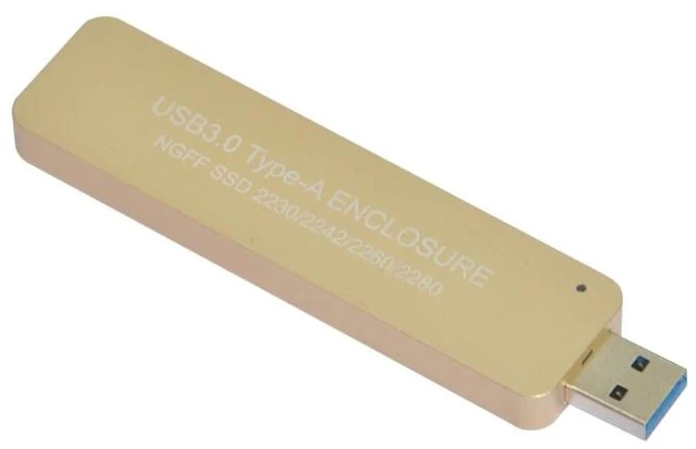 Alt view image 11 of 12 - HDD Case USB3.0 TYPE-A TO NGFF M2 SSD External Enclosure USB Enbedded Hard Drive Adapter for 2230 2242 2260 2280 M2 SSD