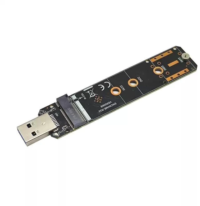 Alt view image 11 of 11 - M.2 Dual Protocol NVMe/SATA SSD Enclosure USB-A 3.2 Gen2 10Gbps, RTL9210B