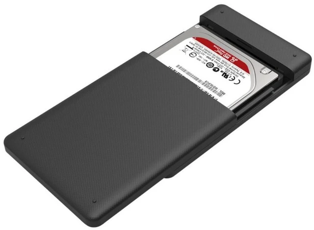 Alt view image 8 of 9 - Black 6Gbps USB3.0 To SATA III 2.5" External Hard Drive Enclosure for 7mm and 9.5mm HDD/SSD Tool