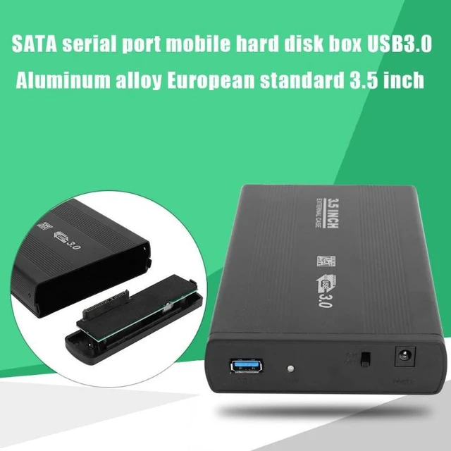 Alt view image 7 of 10 - 3.5 inch SATA to USB3.0 USB 2.0 HDD Box SSD Case Hard Disk Case External Hard Drive Enclosure Box with US/EU/UK Adapter