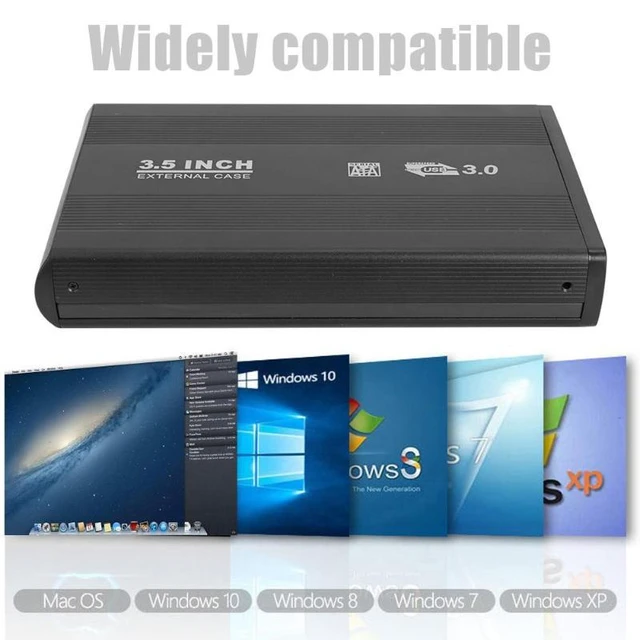 Alt view image 8 of 10 - 3.5 inch SATA to USB3.0 USB 2.0 HDD Box SSD Case Hard Disk Case External Hard Drive Enclosure Box with US/EU/UK Adapter